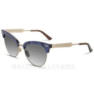 GUCCI SUNGLASSES GG 0055S CAT EYE GOLD METAL BLUE MOTHER OF PEARL Gucci | Accessories | Gucci Sunglasses Gg 055s Cat Eye Gold  main image 2